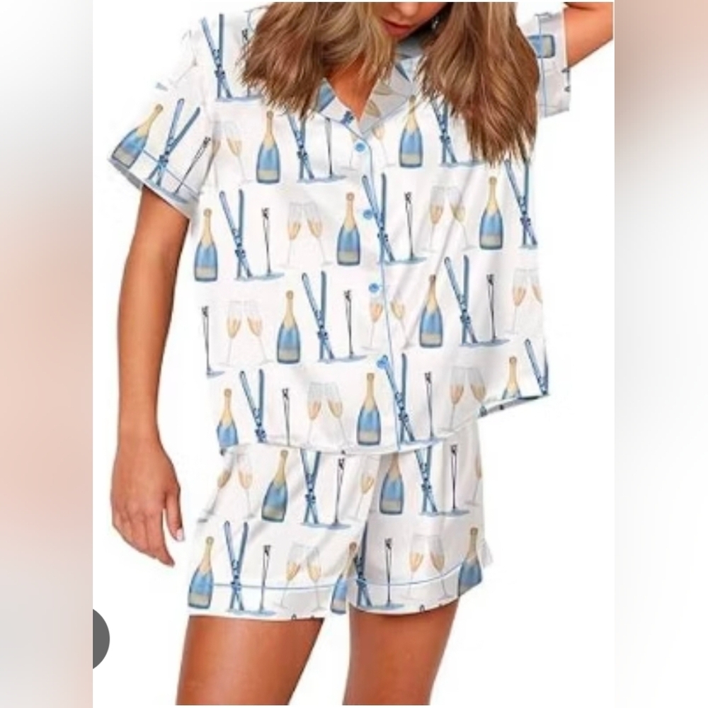 NWT Satin Champagne Pajama Set